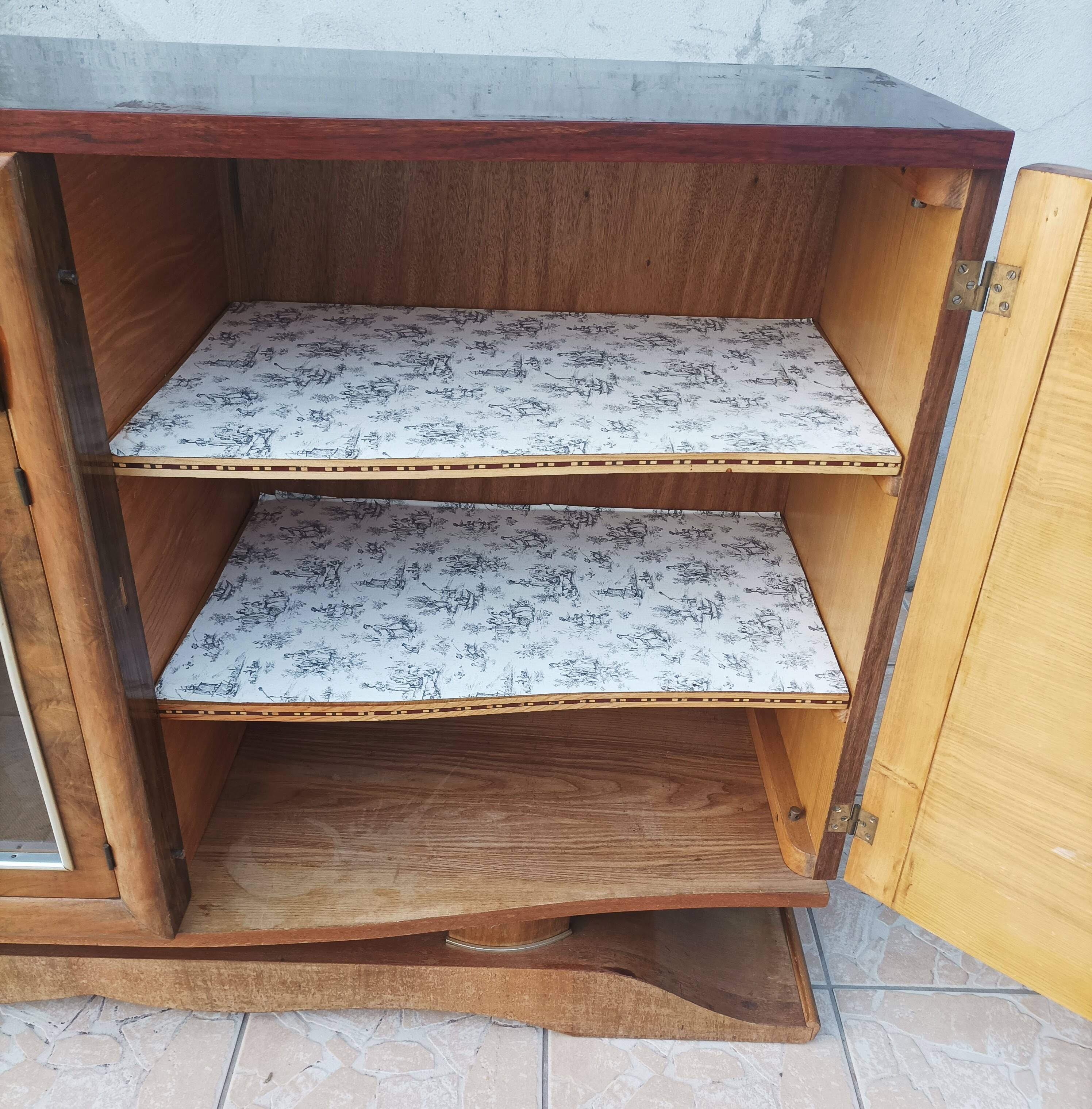 Art Deco sideboard in burr walnut