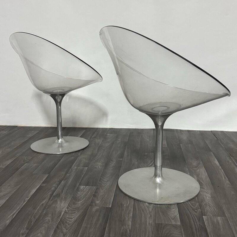 Space Age Eros Armchairs by Philippe Starck for Kartell, 1970s, Set of 2