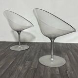 Space Age Eros Armchairs by Philippe Starck for Kartell, 1970s, Set of 2
