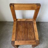 Brutalist pine chair
