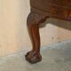 Antique Half-Moon Buffet in Flamed Hardwood, Cluster and Ball Legs, Restored