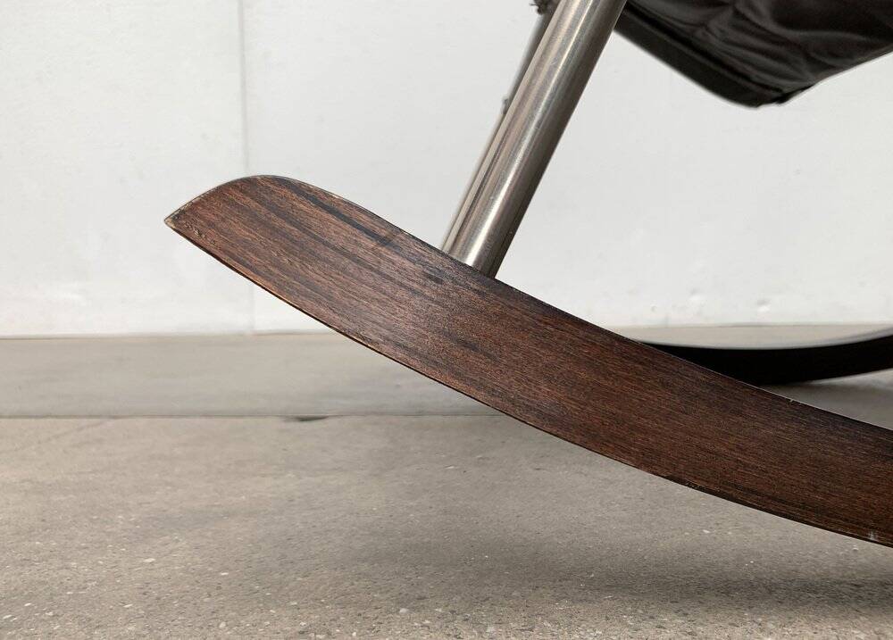 Mid-century Japanese space age folding rocking chair by Takeshi Nii, 1960s