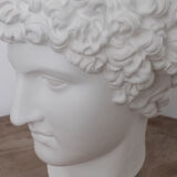 Greek head in matt white plaster