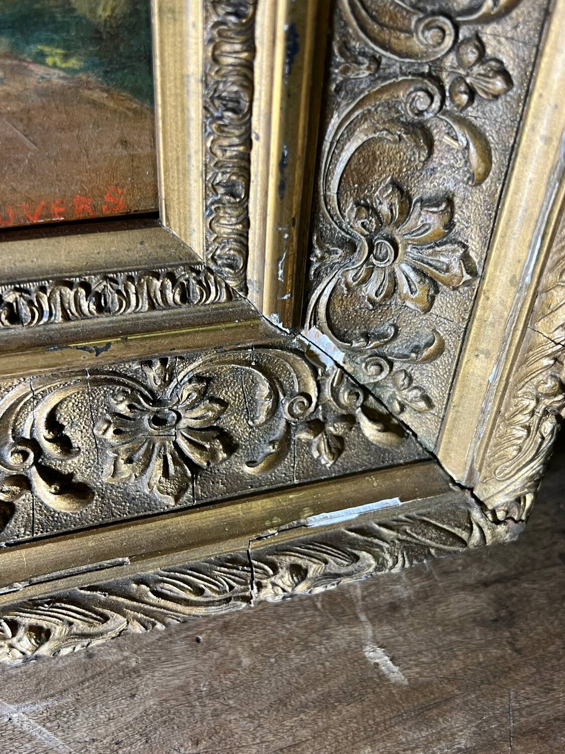 Huile sur bois XIX ème