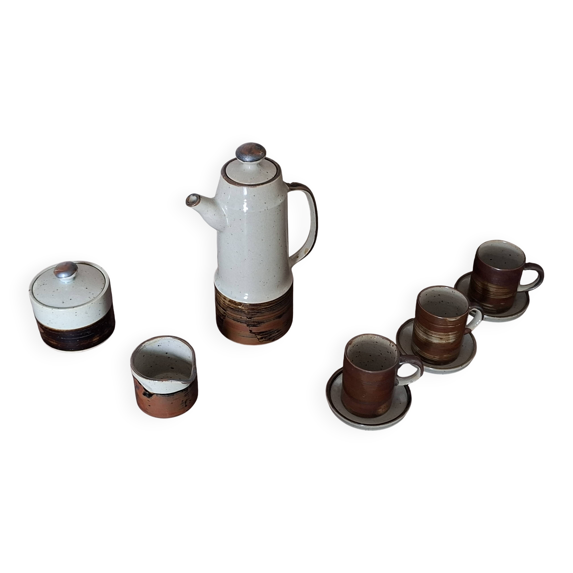 vintage stoneware coffee set