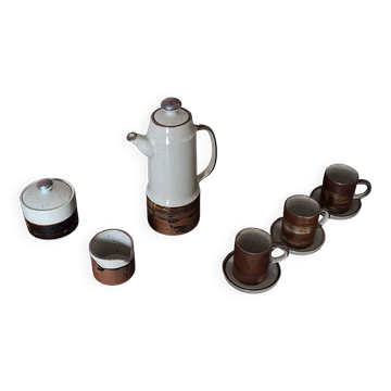 vintage stoneware coffee set