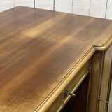 1950s English desk in walnut and oak