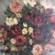 Oil on canvas ancient Bouquet of flowers