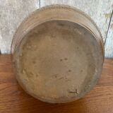 Ancien pichet grès marron décor ciselé géométrique made in france vintage