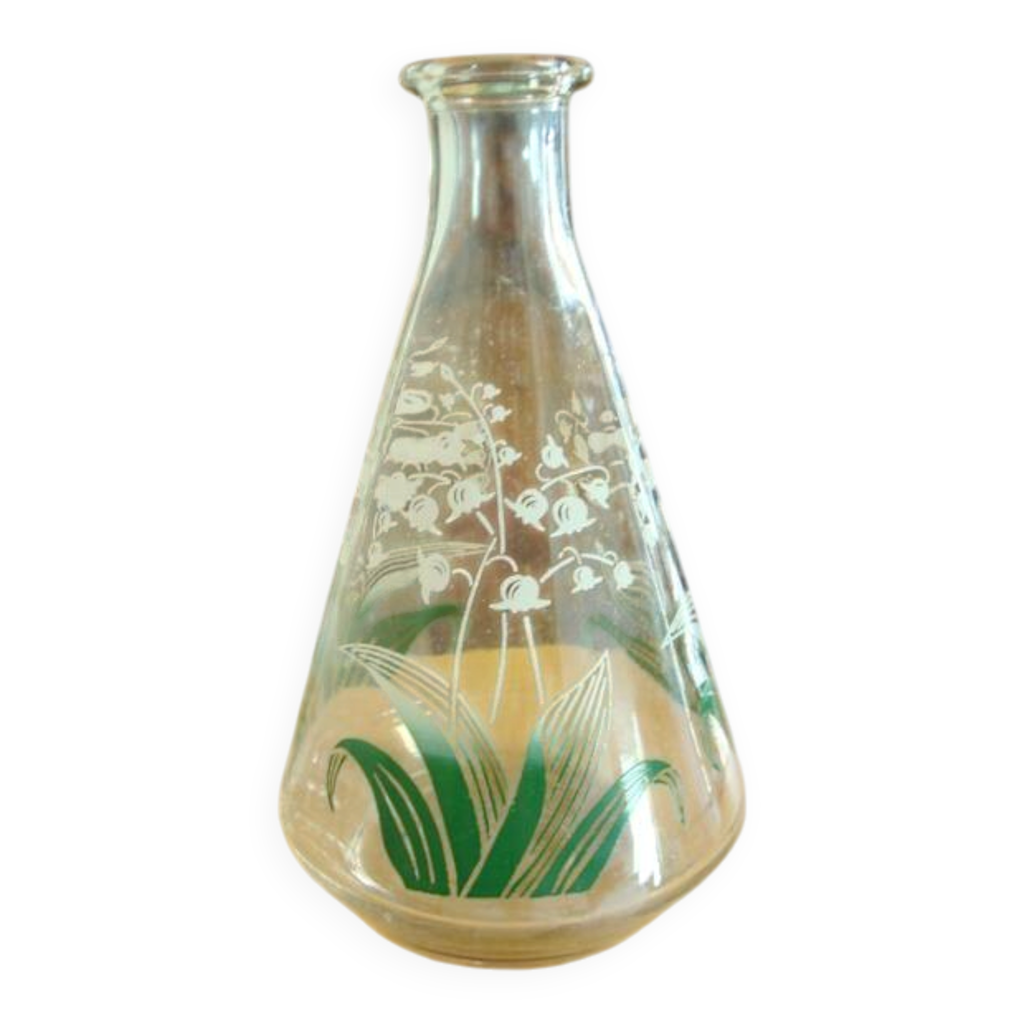 Art Deco lily of the valley carafe