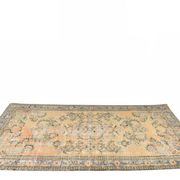 5x8 Mustard & Yellow Bordered Vintage Rug, 160x255Cm