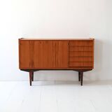 Vintage Scandinavian Teak Sideboard with Tile-Front Drawers, 1960s