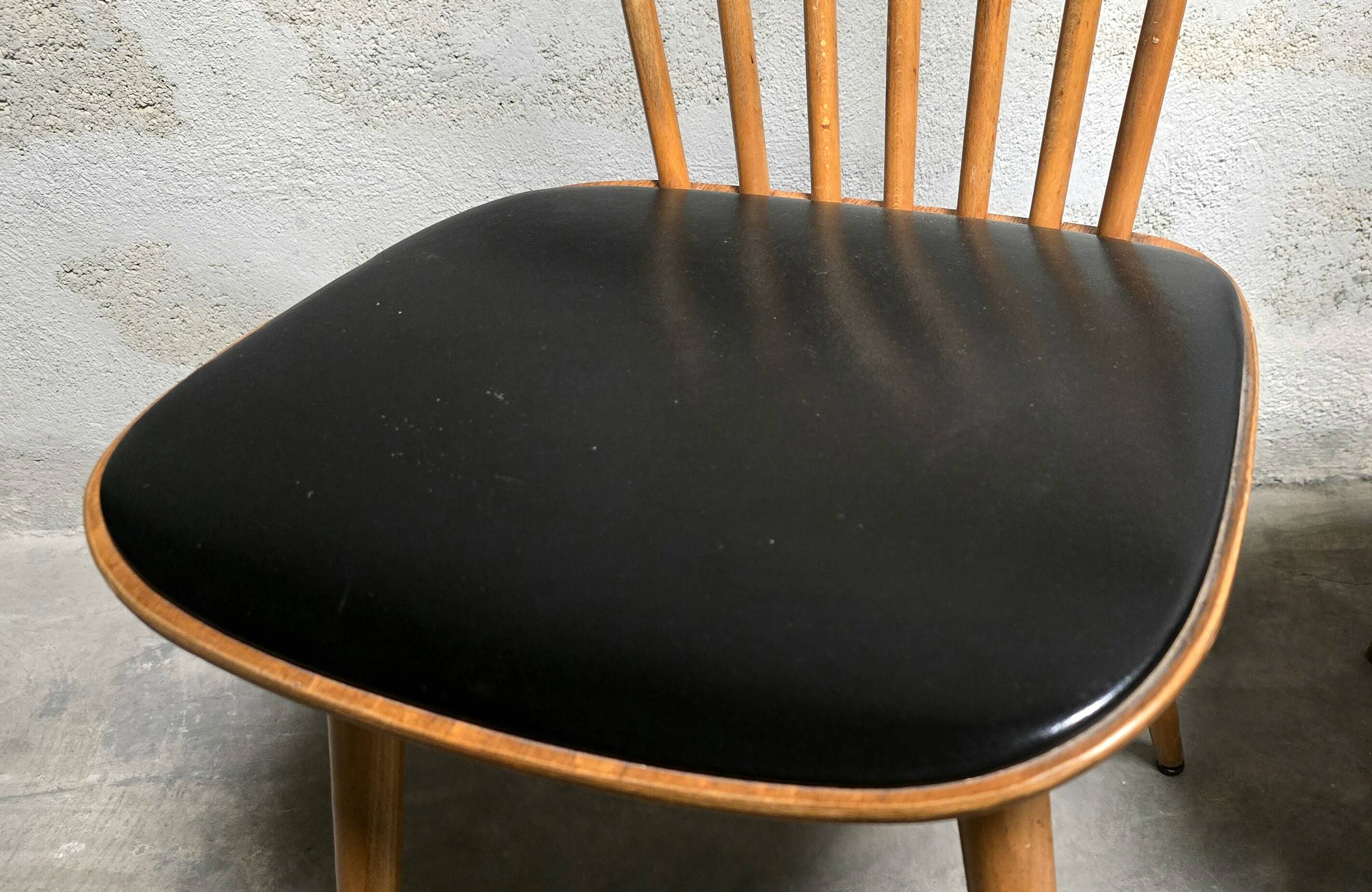 Lot de deux chaises vintage Baumann Sonate 1960