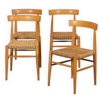 Suite de 4 chaises vintage en bois éditées par Krasna Jizba, 1960