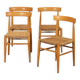 Set of 4 vintage wooden chairs produced by Krasna Jizba, 1960