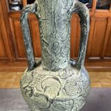 Patinated terracotta vase from the first half of the 20th century