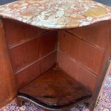 Migeon corner buffet stamped in Louis XV period marquetry