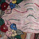 Handmade american hooked antique rug 100cm x 174cm 1880s