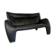 Old 2/3 seater lounge sofa designed by Jan Armgardt for Leolux in black leather