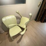 Pair of 50's 70's designer fiberglass chairs