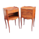 Pair of bedside tables sofa sofa in solid cherry Louis style XV