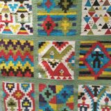 Wall hung wool rug in many colors (Can easily be made into a floor rug)
