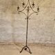 Four-light wrought iron floor lamp
