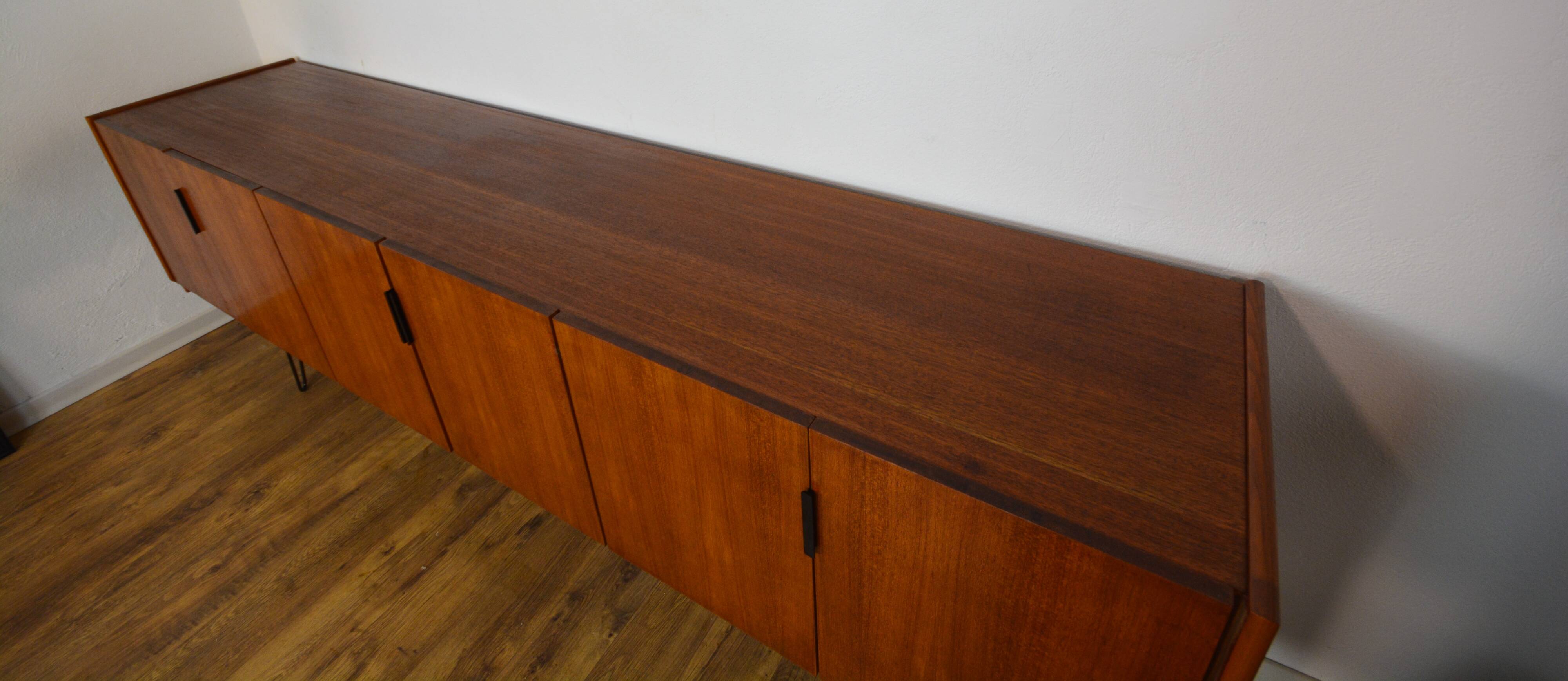 Scandinavian teak sideboard and “pin” legs