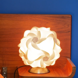 White plastic ball lamp