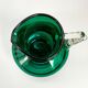 Pichet en verre soufflé vert vintage