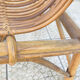 Vintage shell rattan armchair