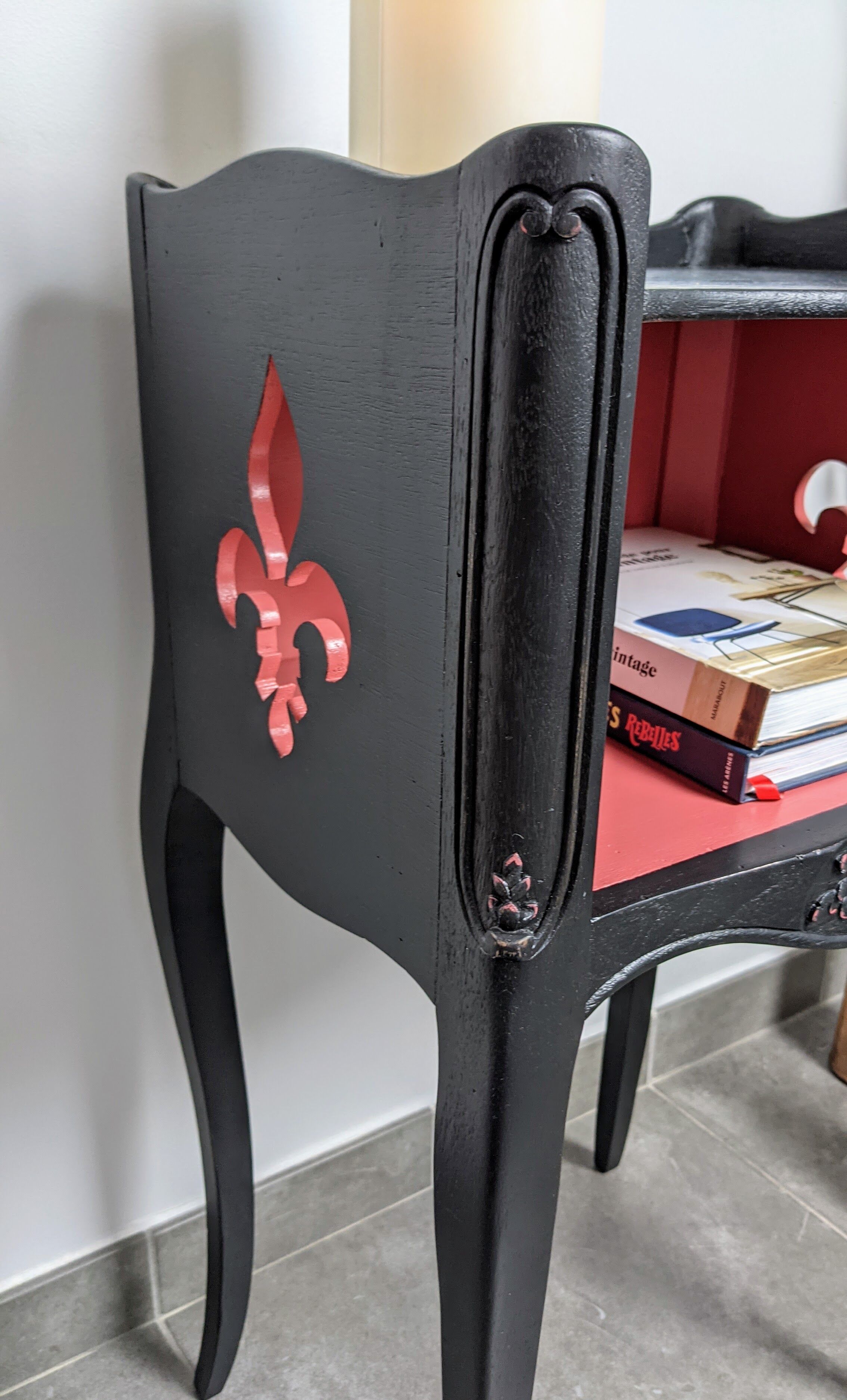 Renovated walnut bedside