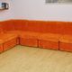 Mid-century orange corduroy modular sofa, 1970s
