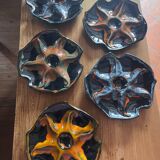 5 assiettes à huîtres Vallauris