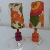 Pair of table lamp kitsch vintage bedside lamp