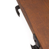Brutalist solid elm coffee table, 1950