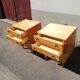 Paire de chevets vintage bois clair