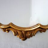 Vintage rocaille or shell gold mirror