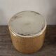 Vase, small vintage pot in brown stoneware