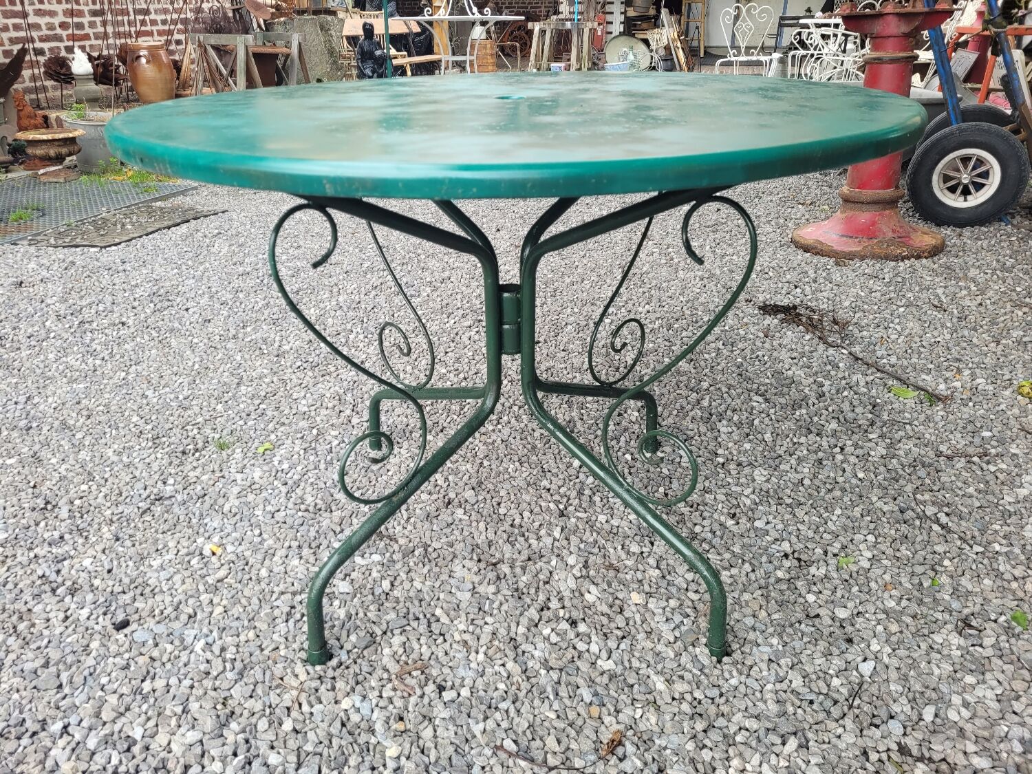 Wrought iron garden table