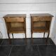 Pair of Louis XV style oak bedside tables