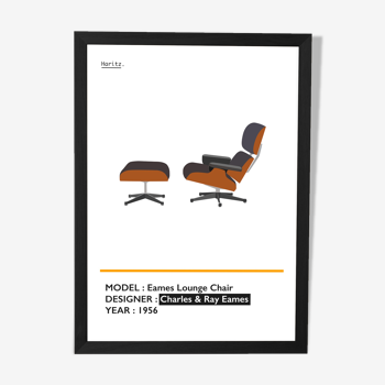 Eames Lounge chair 1956, illustration