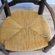 Véritable fauteuil bas style  Dudouyt en chêne, années 40