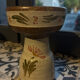 Glazed stoneware candlestick – signed BOZ P.S CHIP