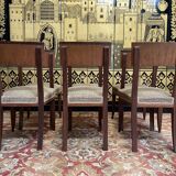 Set of 6 Art Deco chairs - 1950 in mahogany