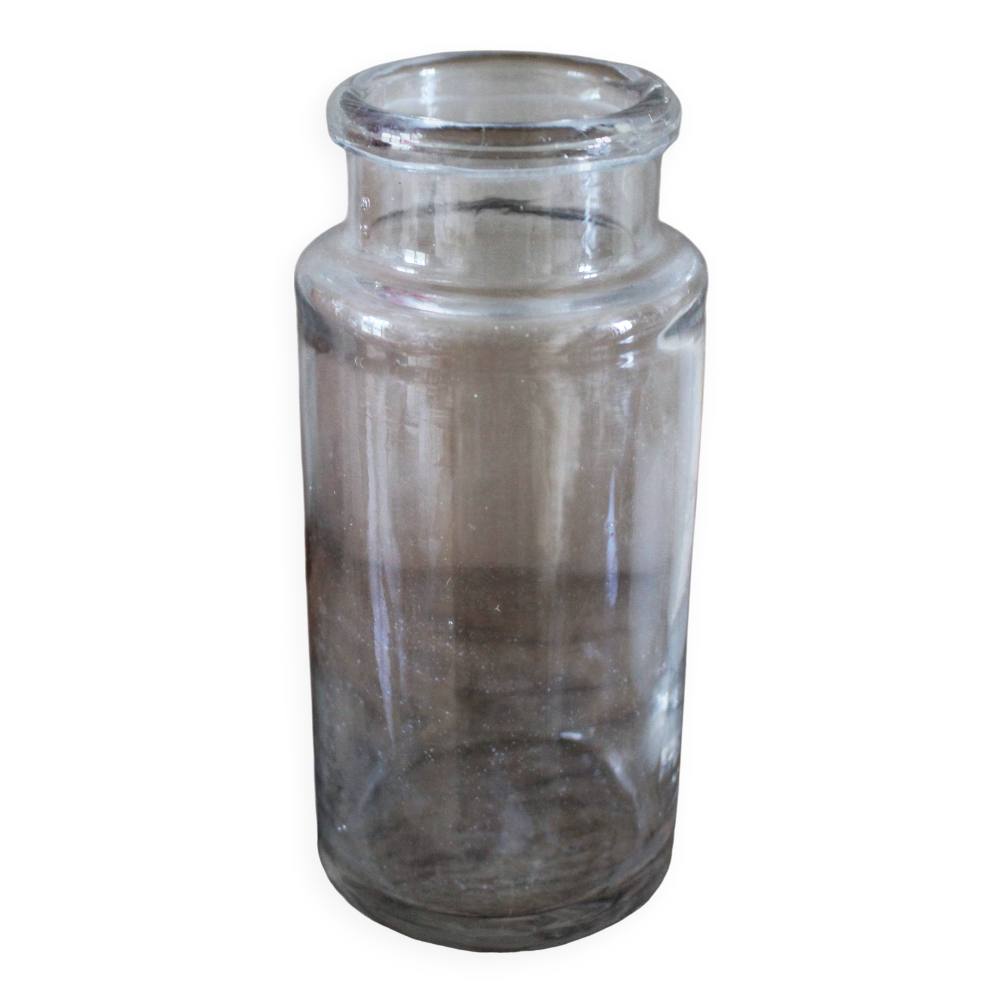 Vase Flacon ancien conservation verre transparent