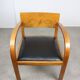 Set de 2 fauteuils Art Déco italiens en bois et similicuir noir