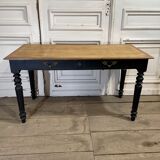 Desk 2 drawers patinated