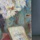 Tableau, huile sur toile, fleurs, signé Marcelle Anhoury, années 30