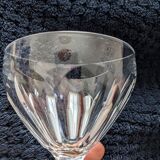 Verre à pied ancien vintage en cristal ciselé
